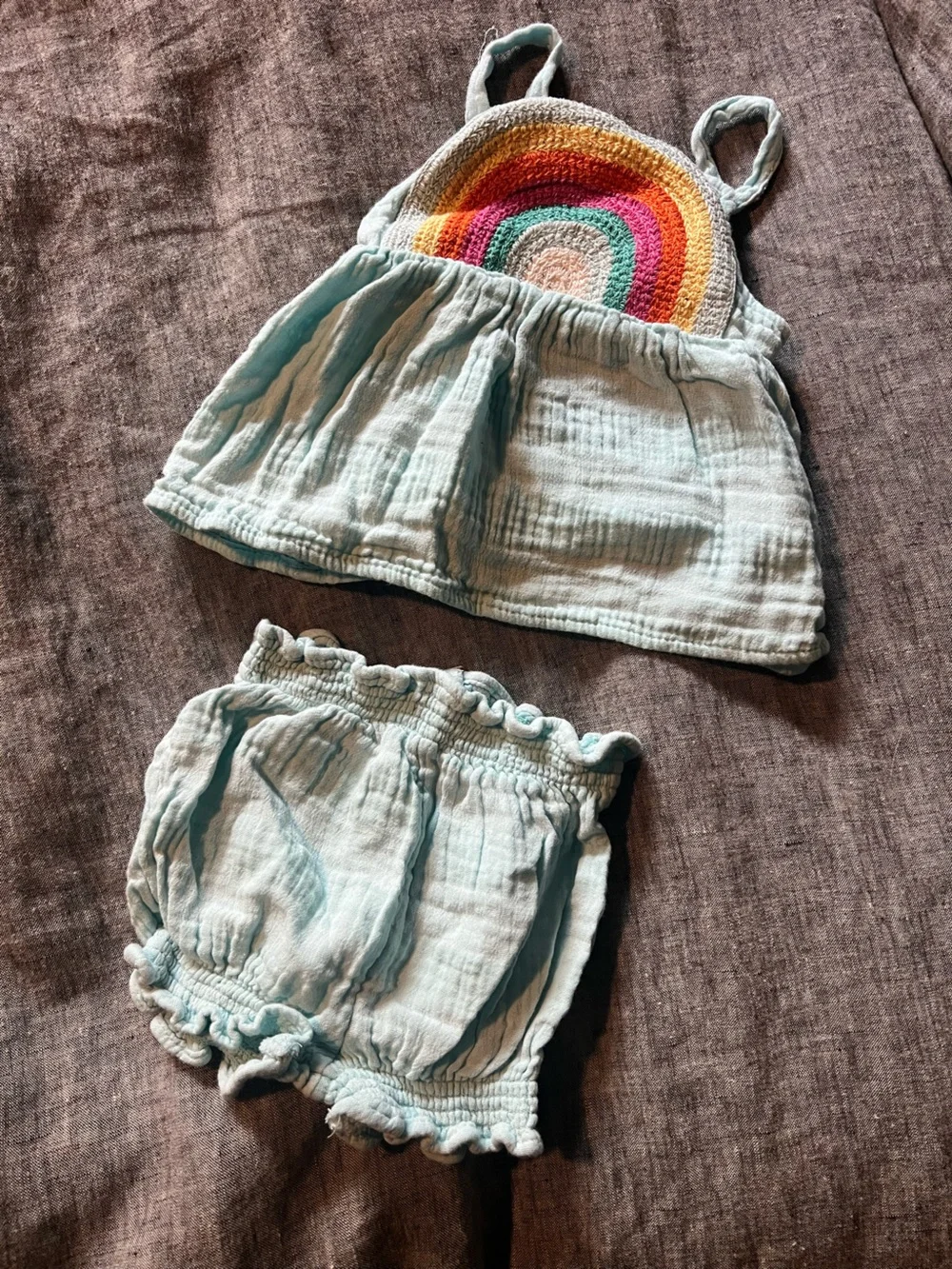 Old Navy Light Blue Muslin Ruffle Shorts